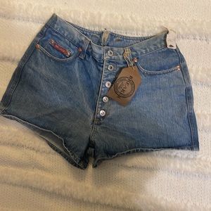 breaker Denim blue Jeans shorts  Cotton junior women’s size 9 Button fly